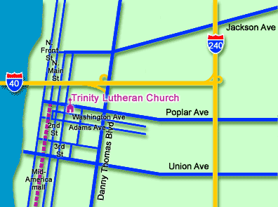 area map of Trinity